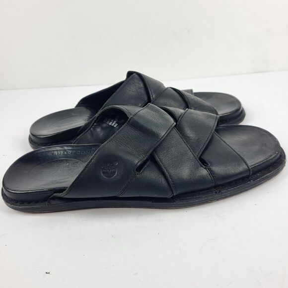 Vintage Timberland Smart Leather Slide Sandals Slip On Men\'s Size 12M Black main image 14